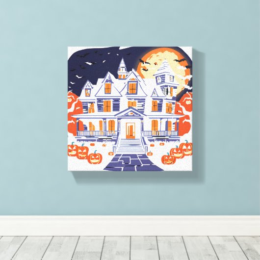 Haunted House Canvas Afdruk (Insitu (Houten vloer))