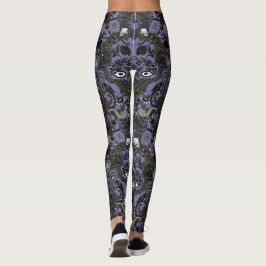 Haunted House Damask ~ Decaying Mansion Leggings (Achterkant)