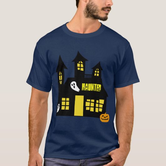 Haunted house design T-shirt (Voorkant)