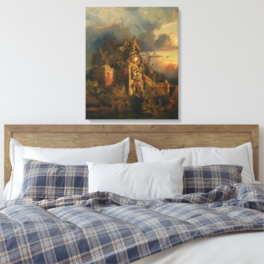 Haunted House (door Thomas Moran) Canvas Afdruk (Insitu (Slaapkamer))
