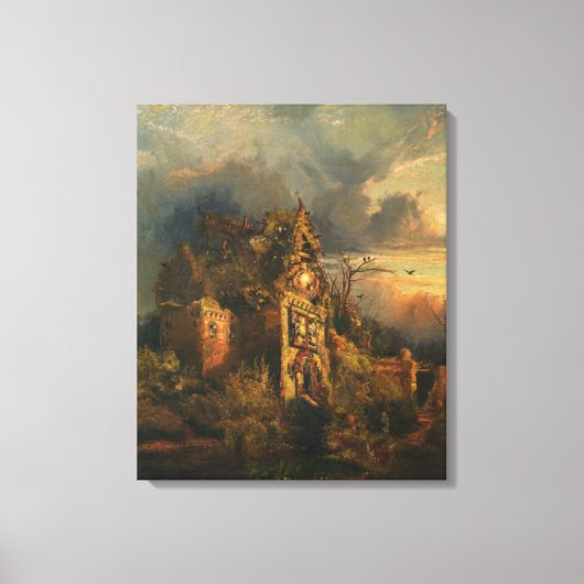 Haunted House (door Thomas Moran) Canvas Afdruk (Voorkant)