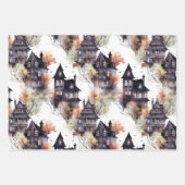 Haunted House Elegant Halloween Inpakpapier Vel (Voorkant)