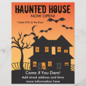 Haunted House en Bats Flyer (Achterkant)
