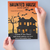 Haunted House en Bats Flyer (Hand)