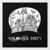 Haunted House en Bats Halloween Raamsticker (Vel)
