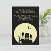 Haunted House en Flying Witch Kaart (Staand voorkant)