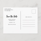 Haunted House en pompoenen Halloween Save the Date Uitnodiging Briefkaart (Achterkant)