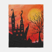 Haunted House Fleece Blanket Deken (Voorkant)