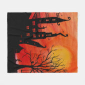 Haunted House Fleece Blanket Deken (Voorkant (Horizontaal))