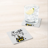 Haunted House Flying Witch Spooky Halloween Kartonnen Onderzetters (Insitu)