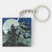 Haunted House Full Moon Keychain (Achterkant)