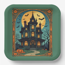 Haunted House - Gothic Grange Papieren Bordje