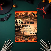 Haunted House Gothic Victoriaans  Halloween Kaart