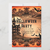 Haunted House Gothic Victoriaans  Halloween Kaart (Voorkant)