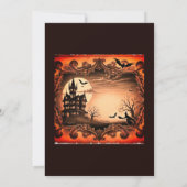 Haunted House Gothic Victoriaans  Halloween Kaart (Achterkant)