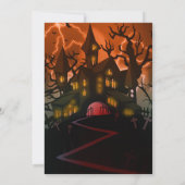 Haunted House Graveyard Halloween Party Kaart (Achterkant)