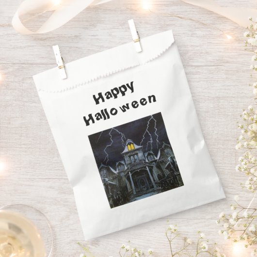 Haunted House Halloween Bedankzakje (Geknipt)