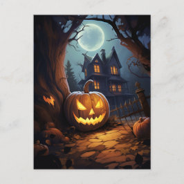 Haunted House Halloween Briefkaart