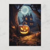 Haunted House Halloween Briefkaart (Voorkant)