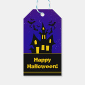 Haunted House Halloween Cadeaulabel (Voorkant)