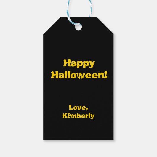 Haunted House Halloween Cadeaulabel (Achterkant)