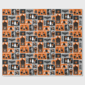 Haunted House Halloween Cadeaupapier (Vlak)