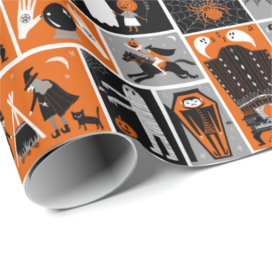 Haunted House Halloween Cadeaupapier (Rol Hoek)