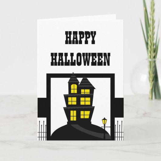 Haunted House Halloween Card Kaart (Voorkant)