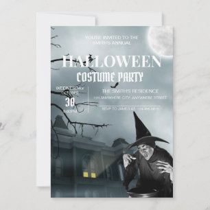 Haunted House Halloween Costume Party Invite Kaart