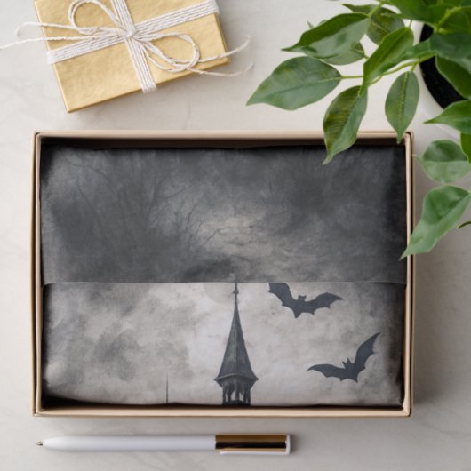 Haunted House Halloween Decoupage Tissue Paper Tissuepapier (Geschenk)