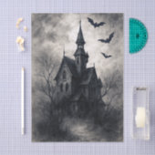 Haunted House Halloween Decoupage Tissue Paper Tissuepapier (Craft)