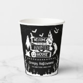 Haunted House Halloween Familie Papieren Bekers (Achterkant)