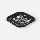 Haunted House Halloween Familie Papieren Bordje (Gebogen)