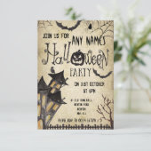 Haunted House  Halloween-feestuitnodigingen Kaart (Staand voorkant)