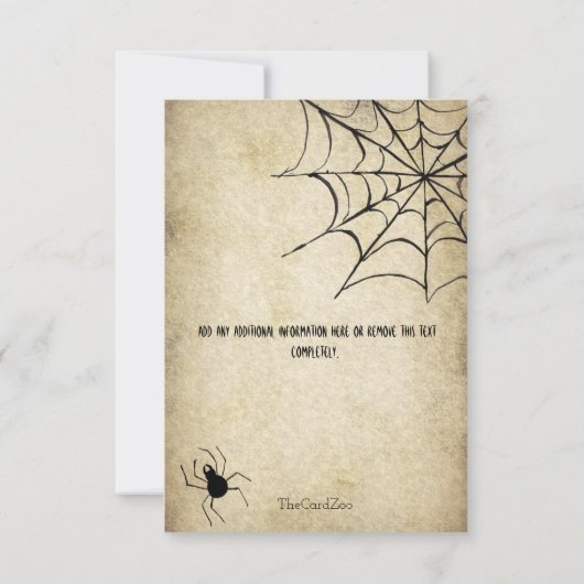 Haunted House Halloween-feestuitnodigingen Kaart (Achterkant)