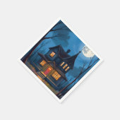 Haunted House Halloween handgeschilderd Servet (Hoek)