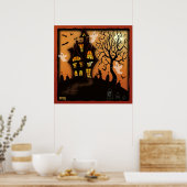 Haunted House Halloween Inspirivity Classroom Poster (Keuken)