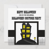 Haunted House Halloween Invite Kaart (Voorkant)
