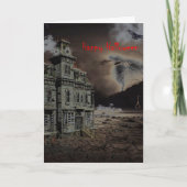 Haunted House Halloween Kaart (Voorkant)
