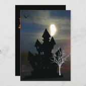 Haunted House Halloween Kaart (Voorkant / Achterkant)