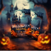 Haunted House Halloween Kostuum Feest Kaart