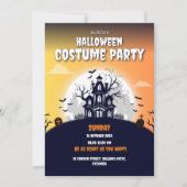 Haunted House Halloween Kostuum Feest Uitnodiging (Voorkant)