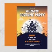 Haunted House Halloween Kostuum Feest Uitnodiging (Voorkant / Achterkant)