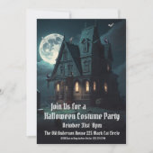 Haunted House, Halloween Kostuumfeest Kaart (Voorkant)
