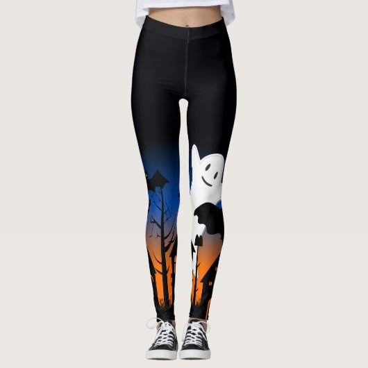 Haunted House Halloween Leggings (Voorkant)