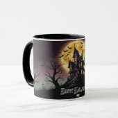 Haunted House Halloween Mug Mok (Voorkant links)