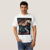 Haunted House Halloween Night T-shirt (Voorkant volledig)