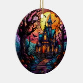 Haunted House Halloween Ornament - Glas in lood (Rechts)