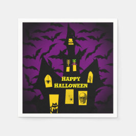 Haunted House Halloween Paper Napkins Servet
