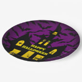 Haunted House Halloween papieren Borden Bordje (Gekanteld)